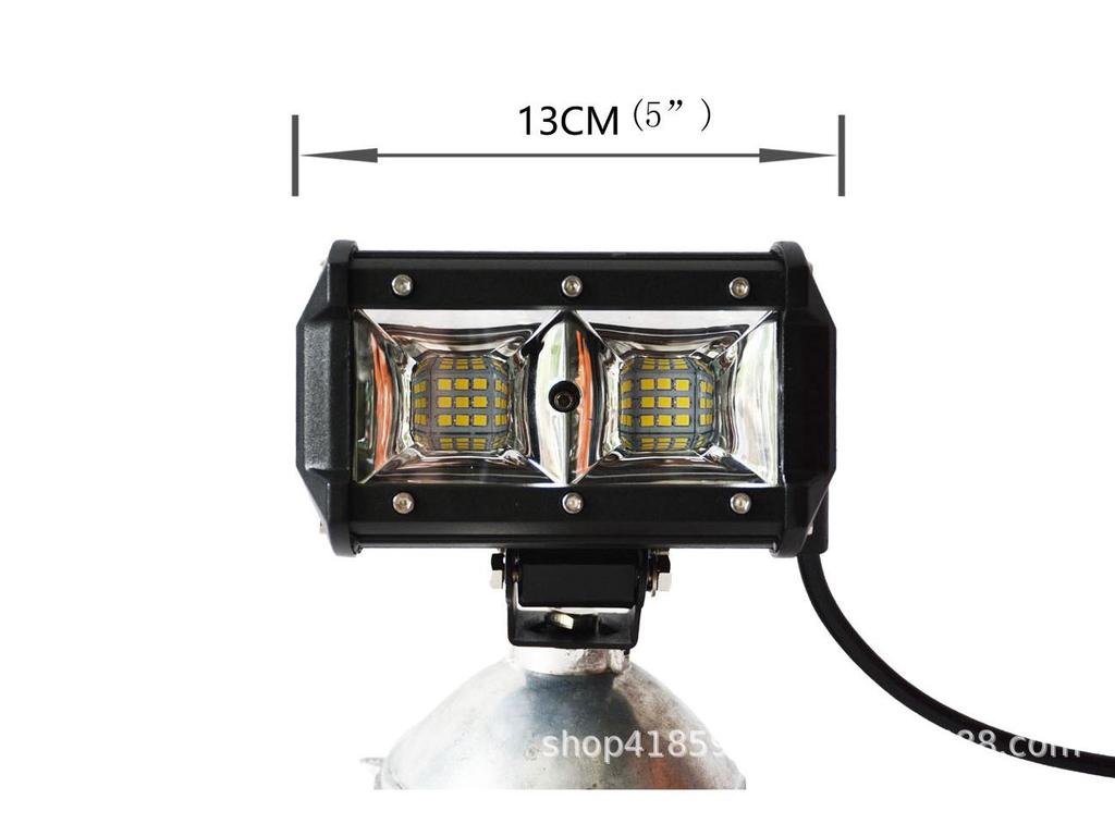 54W Single Row LED Flood Light Bar with Double Holes