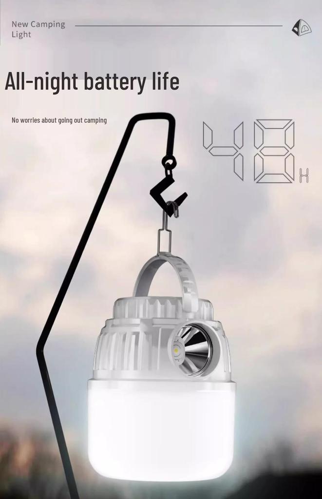 Rechargeable Solar Camping Lantern - Long Battery Life, Emergency & Outdoor Tent Light