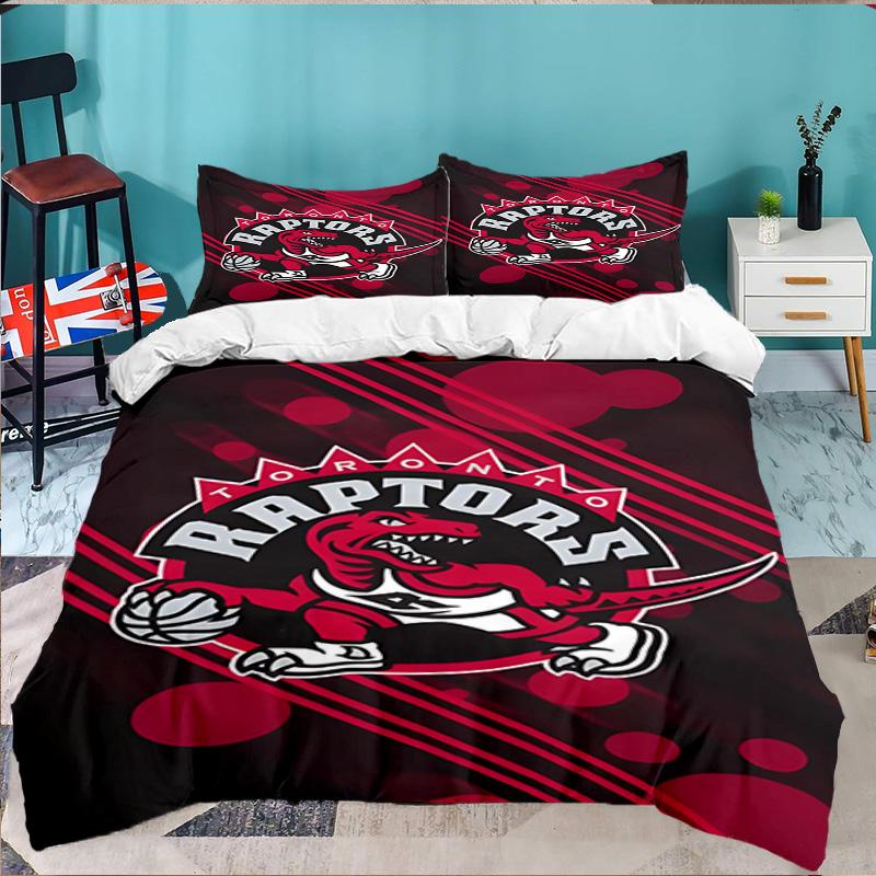 Raptors Basketball Logo 3pcs Bedding Set,Including 1pc Duvet Cover And 2pcs Pillowcases Perfect Gift for Christmas,Ideal for Bedroom, Dormitory