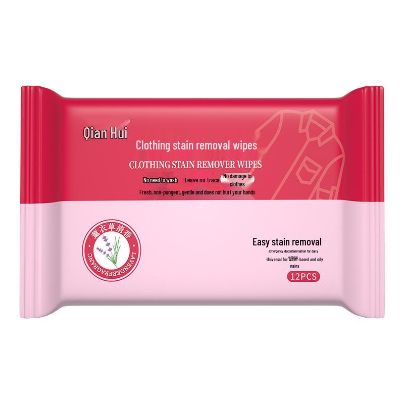 Disposable Stain Removal Wipes for Clothing and Shoes - Individually Wrapped, Waterless Wet Wipes