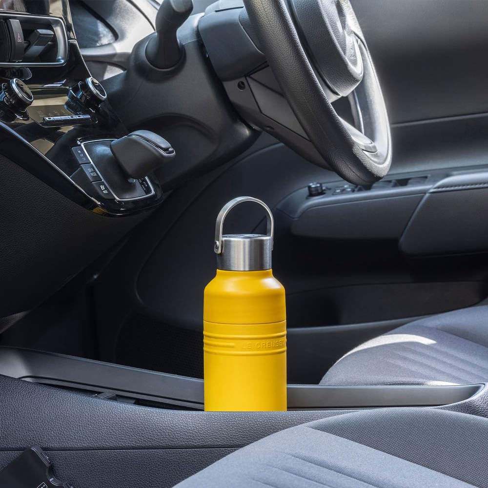 [Red Dot Design Award 2025 Winner] Le Creuset Nectar Water Bottle, 500ml, Stainless Steel, Vacuum Insulated, Keeps Hot or Cold, Wide Mouth, Easy To