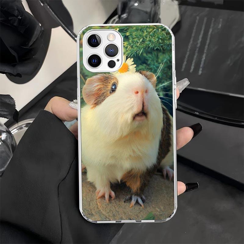 Cute Lovely Pet Hamster Phone Case for iPhone 13 12 Mini 11 Pro X XS Max XR 7 Plus 8 SE 6 6S 5 5S Soft Silicone Fundas Cover