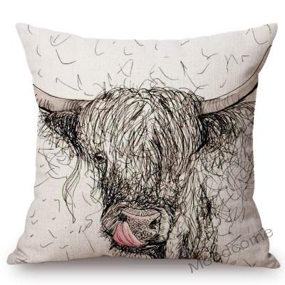 Nordische Aquarell Schöne Kuh Malerei Heim Dekoration Sofa Überwurf Kissenbezug Ölgemälde Baumwolle Leinen Stuhl Sitzkissenbezug