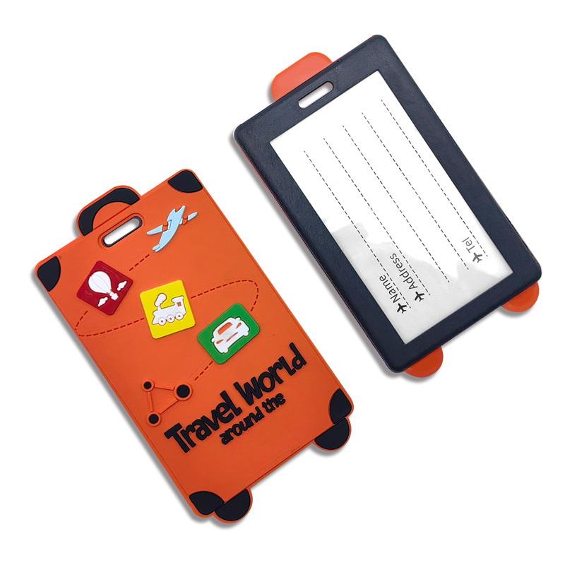 New Soft Rubber Luggage Tag Anti-lost Writing Logistics Identification Boarding Pass Suitcase Name Tag Silicone Luggage Tag
