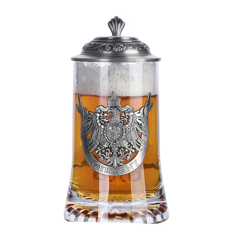 German 3D Ceramic Beer Mug with Lid In European Gift Box