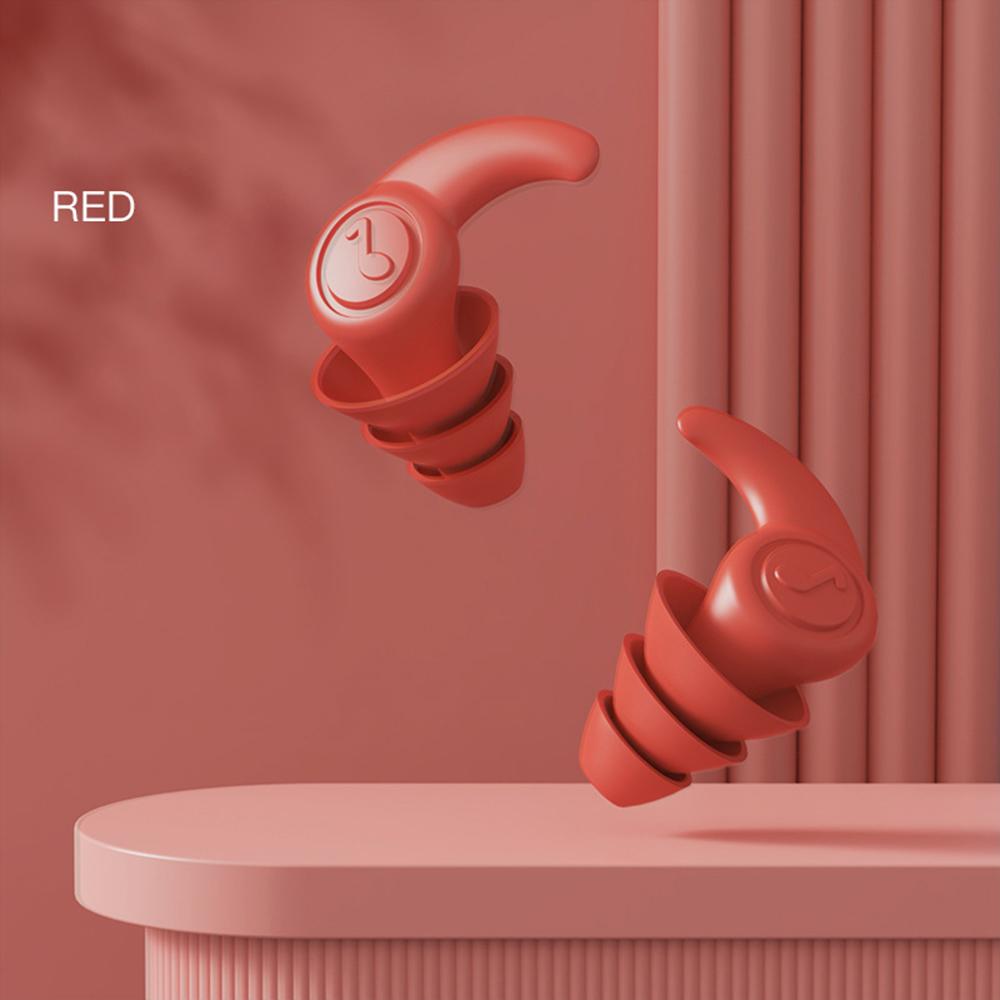 

Беруши для сна Шумоподавление Защита ушей Беруши Защита от шума Водонепроницаемая заглушка для путешествий работы Тапоны Многоразовые беруши красный