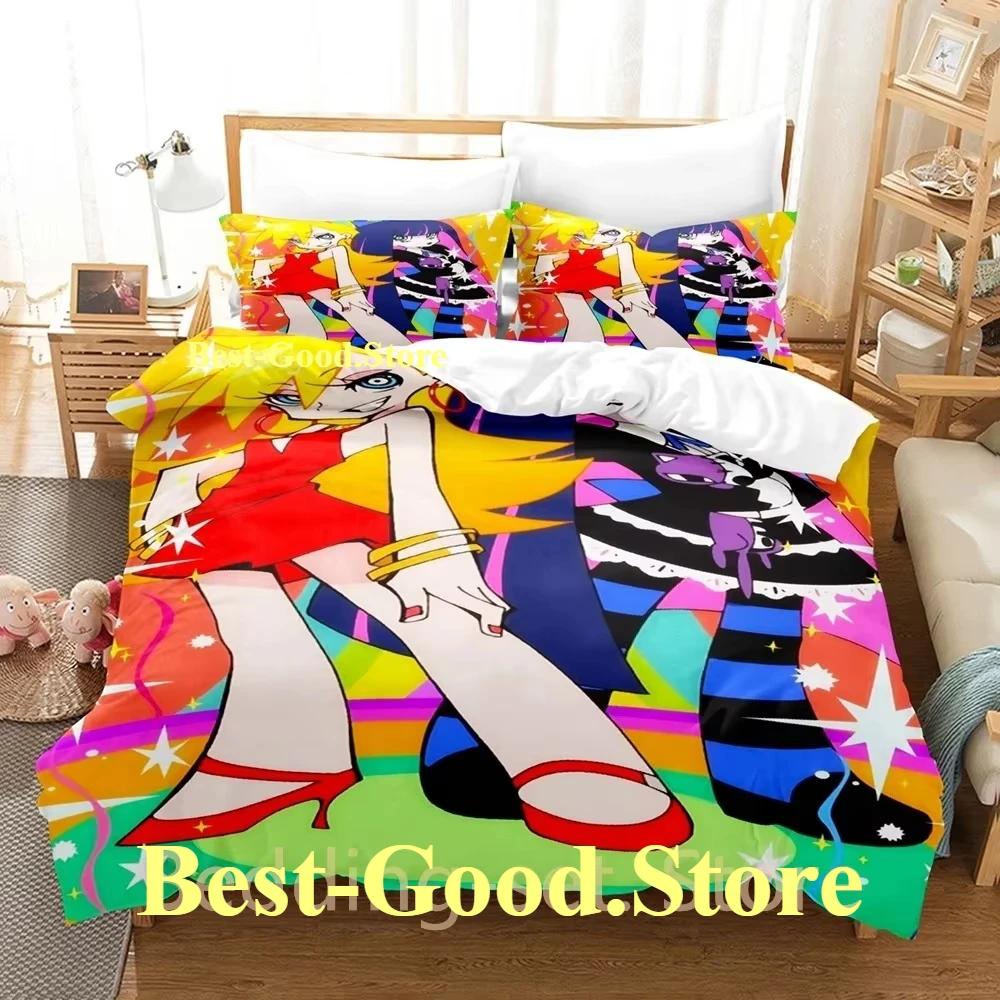 Panty and Stocking Bedding Set Single Twin Full Queen King Size Bed Set Adult Kid Bedroom Duvetcover Sets 3D Anime Bed Sheet Set