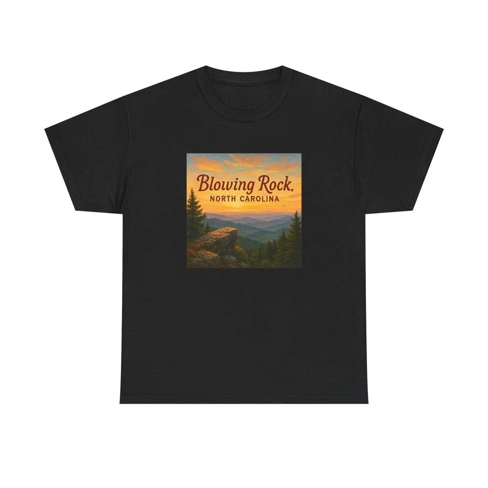 Unisex Adult T Shirt Blowing Rock NC Scenic Overlook Art 4XL
