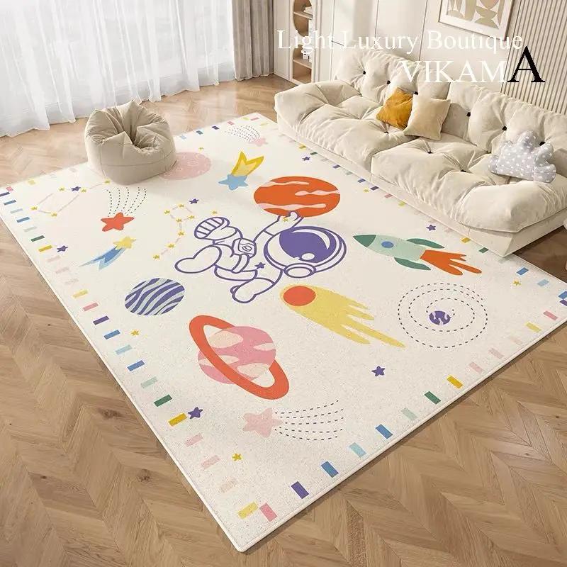 Upgraded Material Children's Cartoon Carpet Home Living Room Bedroom Bedside Blanket Baby Play Reading Area Climbing Mat