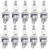 10Pc Spark Plug L7T for 33cc 43cc 47cc 49cc 2-Stroke Pocket Bike ATV Trimmer Blower Chainsaw Brushcutter Echo Wacker Kawasaki