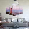 Feeby Feeby Five Piece Picture Canvas Print, Golden Gate Bridge 3