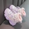 Children's Winter Fashionable Fleece Warm Cotton Boots Outdoor Casual High Top Snow Boots Casual Cotton Shoes