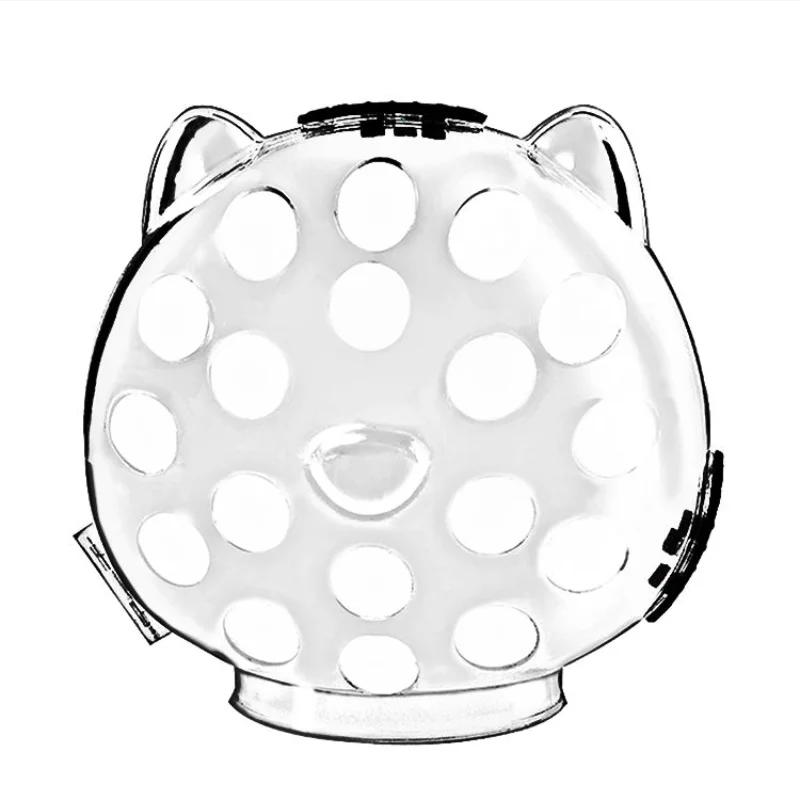 Tragbarer transparenter Anti-Biss- und Kratz-Katzenkopfschutz für den Außenbereich, hohles Design, atmungsaktiv und wärmeableitend, Katzenhelm, vielseitiges Haustierzubehör