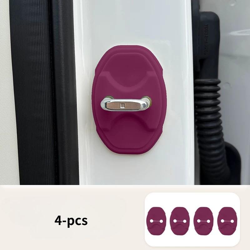 For 2026 GWM ORA 5 Silicone Door Lock Cover, Door Stopper Shock Absorbing Buffer Pad, Anti-Rust Modified Accessories