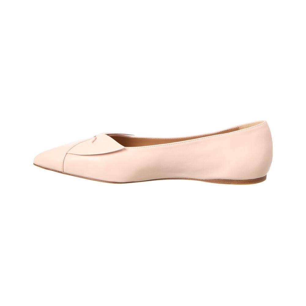Salvatore Ferragamo Ferragamo Gwen Leather Ballet Flat Pink