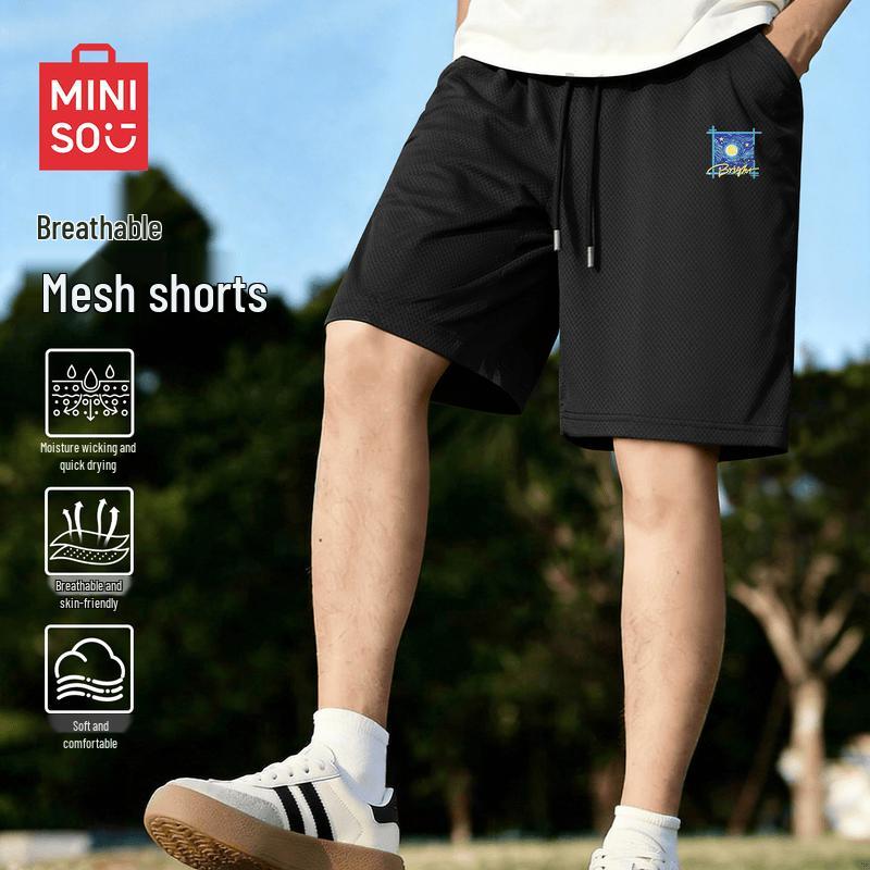 MINISO Men s Quick-Dry Mesh Casual Shorts 4XL