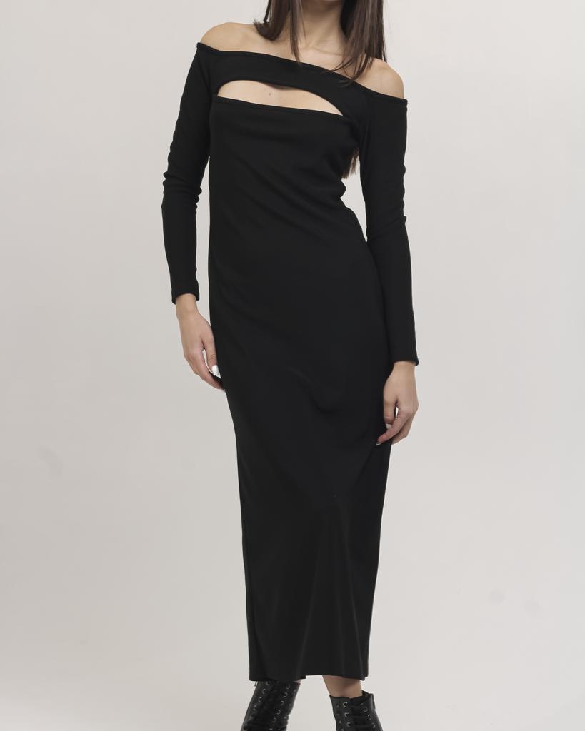 Langes Kleid MZR 21163 S schwarz