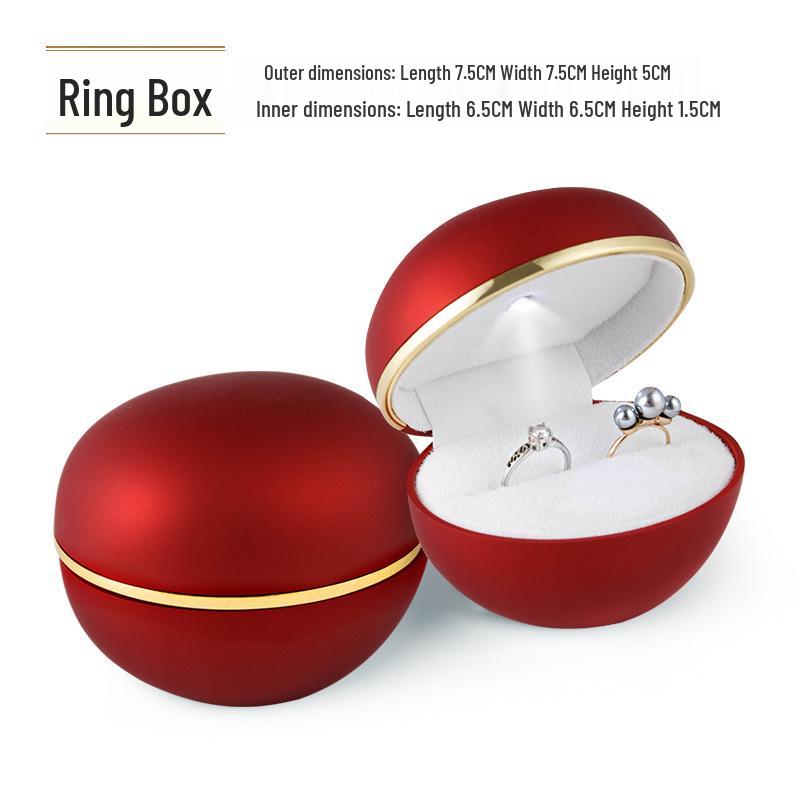 LED Light Lacquer Jewelry Box for Pendants, Bracelets, Rings, Charms, Bangles, Diamonds, Necklaces, and Couple Rings.