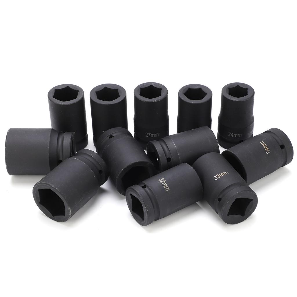 12pcs 1 Inch Durable Drive Deep Impact Socket Set 24 41mm