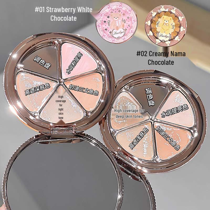 Pink Sweetheart Concealer Palette - Perfect for Tattoos, Spots, Acne, Scars, Dark Circles, and Tear Troughs.