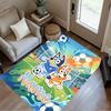 Soccer Fun Bluey Personalized Name Floor Rug Office Rug Perfect for Balcony Game Room Hallway Dormitory Anti-slip Rug Anime Office Decor Spiritual Gif