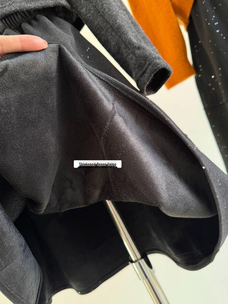 Korean Winter Glitter Sequin Plush Skirt - Mid-Length, Fluffy, Christmas Style 2025