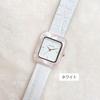 Kalanchoe Square Acetate Bezel Watch H05022A-1 WH Women's White