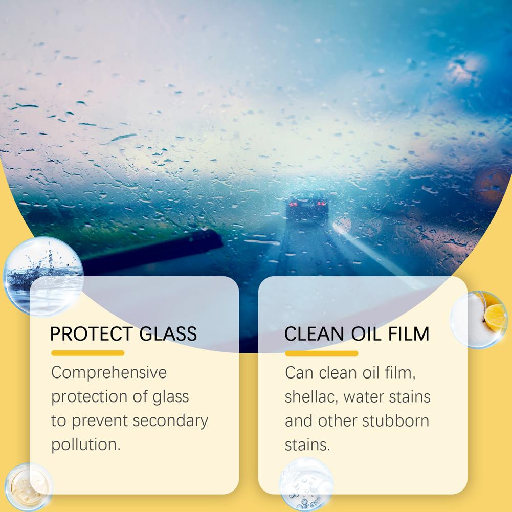 Car Window Glass Cleaner Auto Glass Sponge Cleaning Brush Windshield Glass Oil Film Cleaner Powerful Windshield Stain Removal