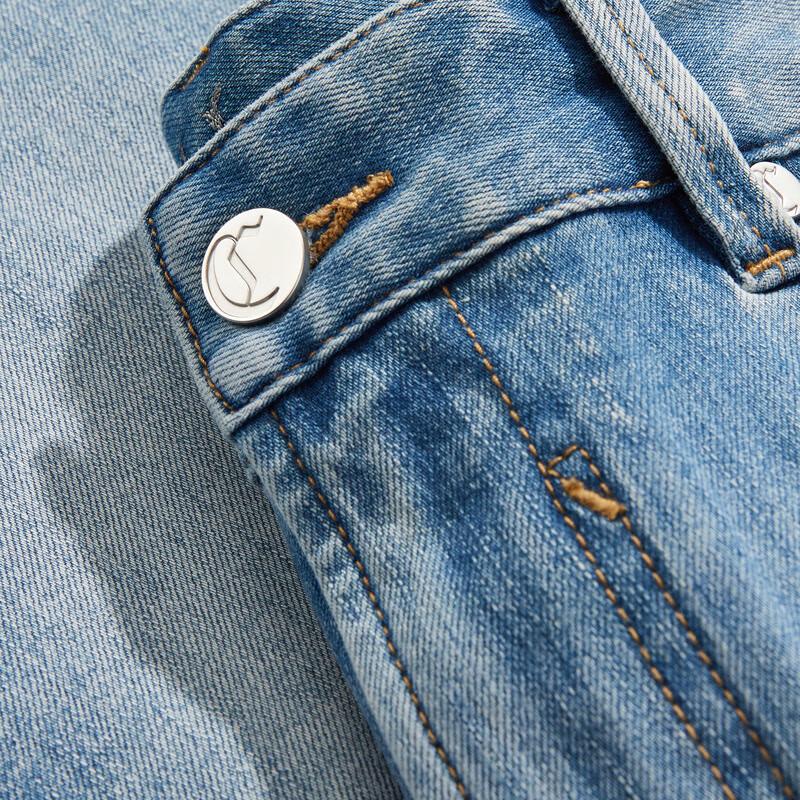 Cabbeen Men's Casual Distressed Straight-Leg Jeans