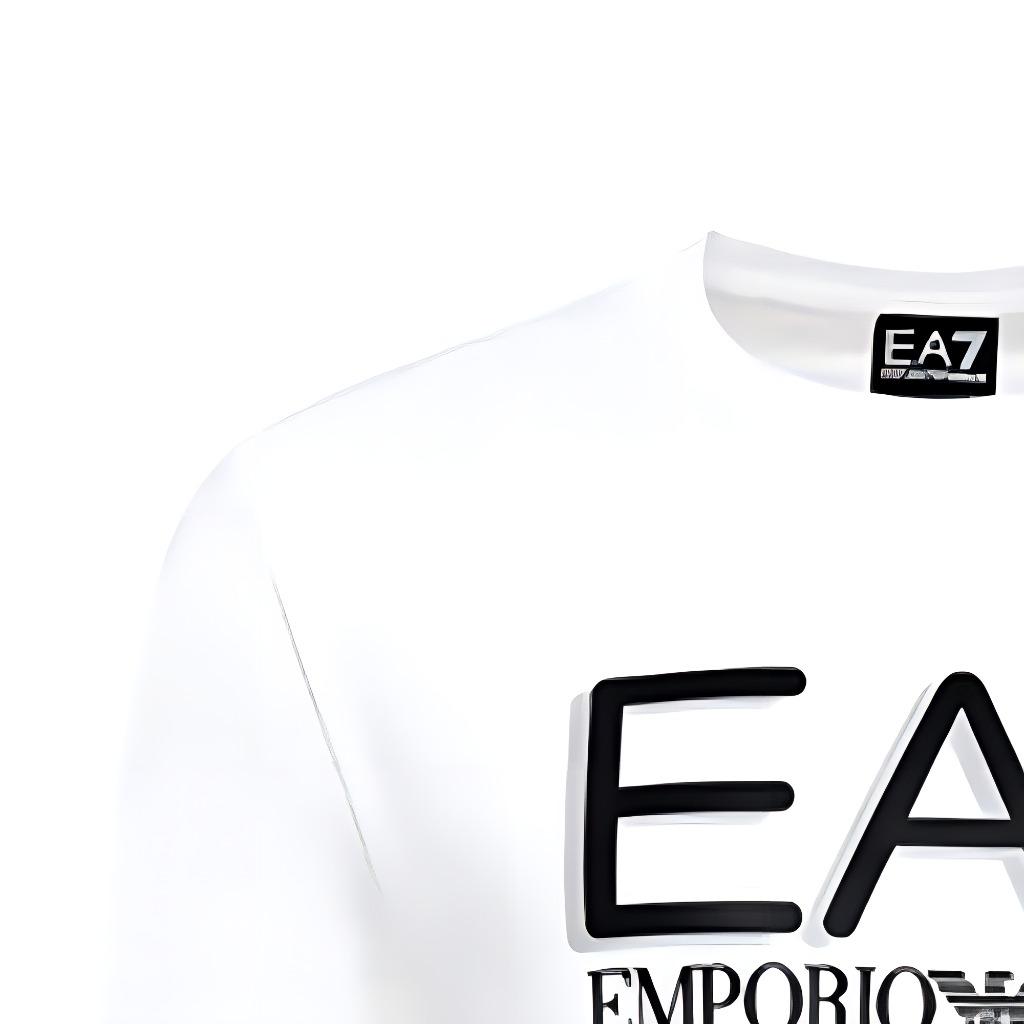Emporio Armani Logo Letter Print Pullover Long Sleeve Sweatshirt Men sweatshirt White 3HPM60-PJ05Z-1100
