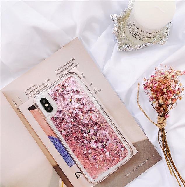 Love Heart Quicksand Phone Case For Samsung Galaxy A30 A20 A20E A40 A50 A60 A70 A10 M10 M20 M30 A10S A20S Dynamic Liquid Cover