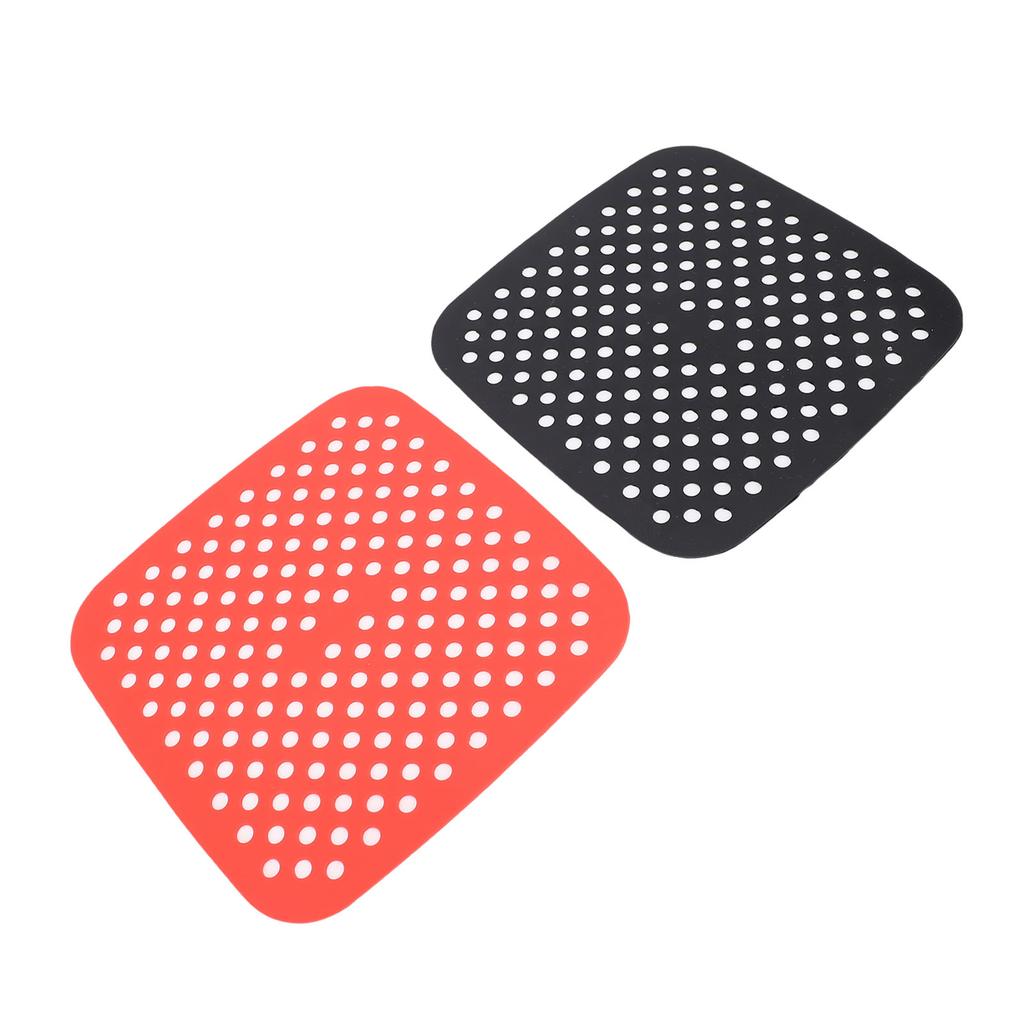 12PCS Reusable Square Fryer Liner Silicone Heat Proof Fryer Liner Mat for Kitchen Quick Meals