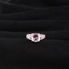 Natural Morganite Gemstone Silver Ring, Women's Wedding Jewelry, 925 Sterling Silver Zircon Ring For Bride CZR-15-9