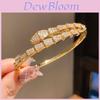 Joyería Inspirada en Animales Pulsera Trenzada Forma de Serpiente de Cobre con Acentos de Circonio Para Mujeres