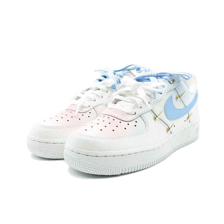 Nike Air Force 1 Begonia Cherry Blossom Abrasion Resistant Low top Skateboard Shoes Women's White Blue FV3654-111(Team641-)