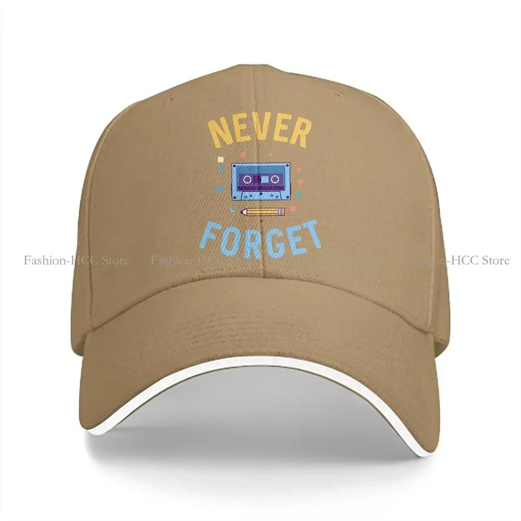 Cassette Solid Color Baseball Caps Peaked Cap Tape Never Forget Sun Shade Hats Unisex Women