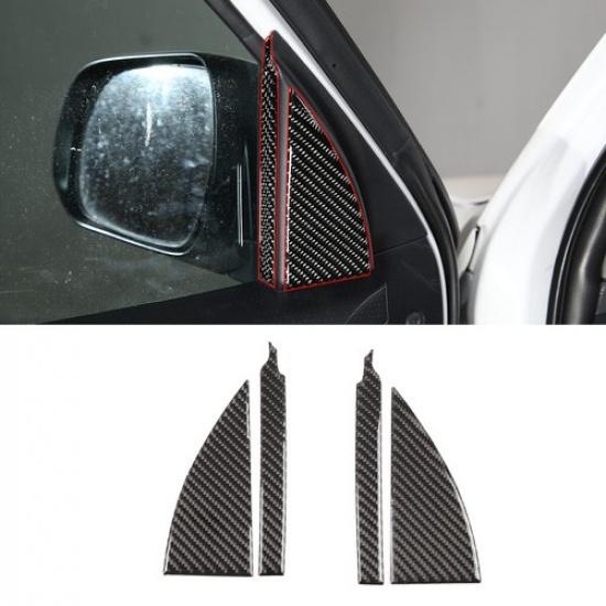 2pcs Carbon fiber A-Pillar Speaker Cover Trim Frame For Toyota Tacoma 2011-15