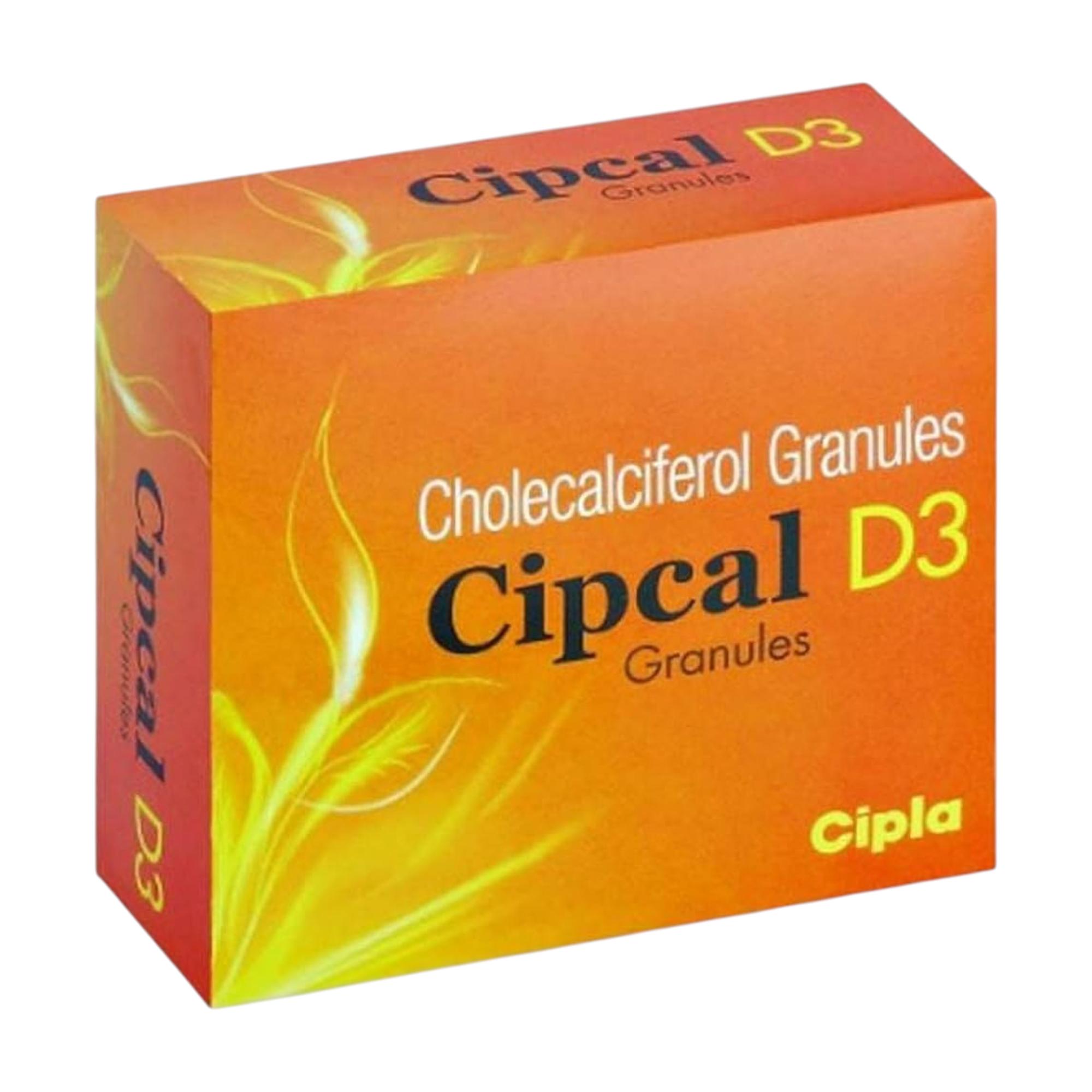 

Cipla Cipcal D3 Vitamin D3 Granules For Bone And Joint Health | 60000 IU | 20 Sachets Of 1g Each | Supports Calcium Absorption & Strength