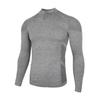 American Seamless Jacquard Muscle-Enhancing Long Sleeve Quick-Dry Slim Fit Round Neck Fitness Top