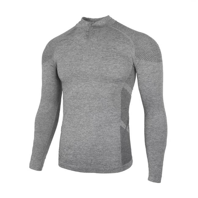 American Seamless Jacquard Muscle-Enhancing Long Sleeve Quick-Dry Slim Fit Round Neck Fitness Top