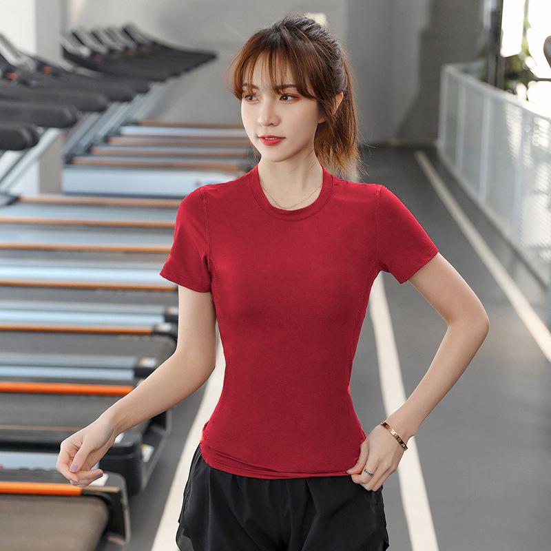 Summer Yoga Quick-Dry Slimming Short Sleeve T-Shirt