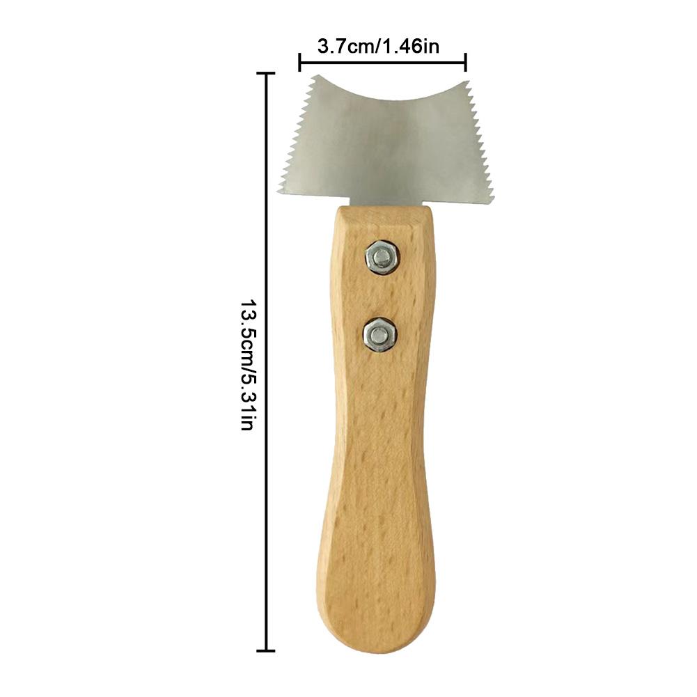 Guitar Cleaning File Tool with Wooden Handle Fret Slotted Cleaning Saw Guitar Fret Nut Saddle Cleaning Saw for Guitar Cleaning