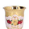 2pcs Metal Goblets Exquisite Painted Flower Pattern Vintage Court    E Glass for Bar Drinkware Gift