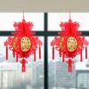 2 Stück Laternenanhänger zum chinesischen Neujahr mit Segensworten, Jahr des Drachen, Glücksszene, Layout-Ornament, Filzstoff, rote Laterne, Feiertagsparty, Zuhause