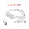 Multi Charging Cable Multiple Charger Cord USB to Type-C/Micro USB Power Cord Portable Power Cord 100cm/39.37in