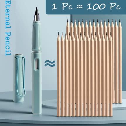 6pcs Everlasting Pencil Inkless Pencils Eternal with 6pcs Replacement Nibs Infinity Pencil Magic Pencils Portable Reusable Erasable Writing Pencil