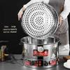 Multi-Layer Stainless Steel Electric Steamer for Household Use - Large Capacity with Steaming Rack for Buns