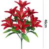 1PC 10 Heads Artificial Lily Flowers European Multicolor Fake Bridal Flower Bouquet Wedding Home Party Decoration Flowers