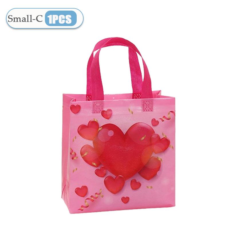 

1~10 шт. Розовая сумка на день рождения ко Дню святого Валентина, нетканый подарочный пакет, сумка для покупок на свадьбу, праздничная подарочная упаковочная сумка для влюбленных As Shown