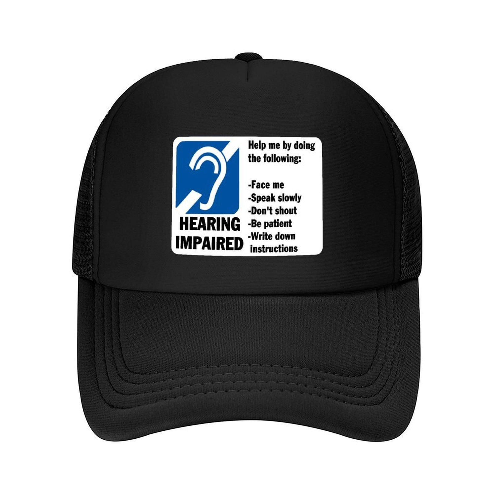 

Hearing Impaired Baseball Cap Rave Thermal Visor Rugby Brand Man cap Men Golf Wear Womens